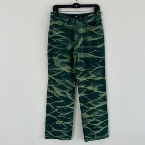NWT Jaded London Green & Blue Printed Boyfriend Fit Jeans